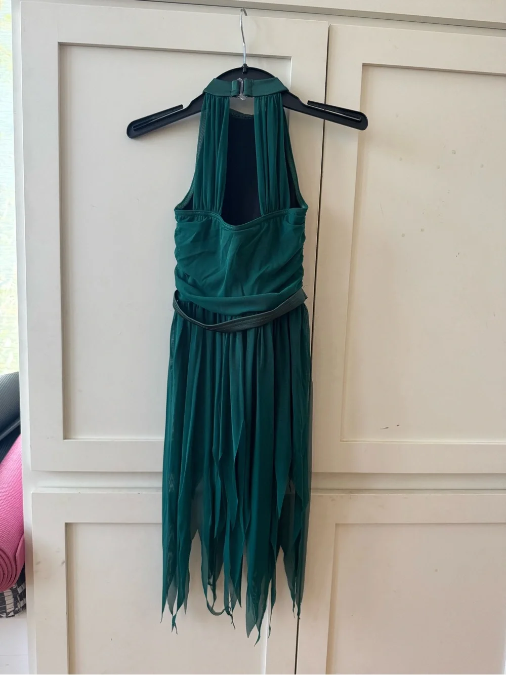 Weissman Emerald Halter Chiffon Dance Dress